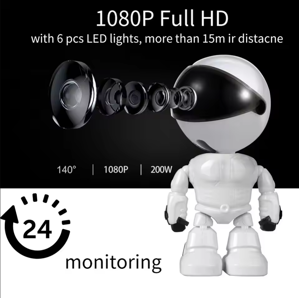 Câmera IP WiFi robô inteligent - Home Security Robots avaliação e preço
