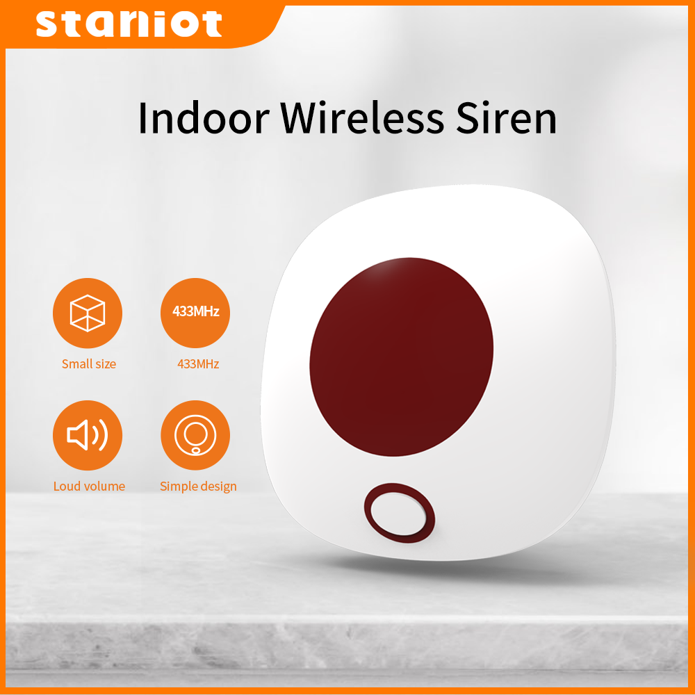 Staniot indoor sirene sem fio  - Sim Gsm Alarm avaliação e preço
