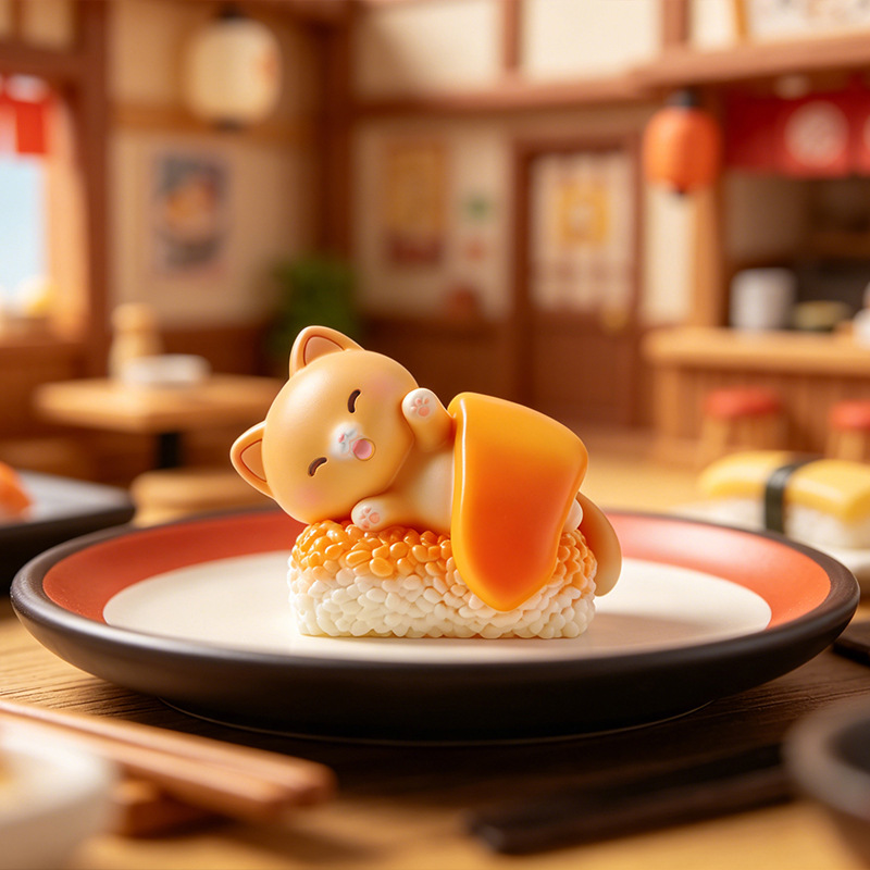 Sushi Cat Blind Box: Figurinha - Home Security Items avaliação e preço