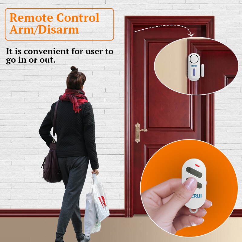 Kerui 120db sem fio porta/jane - Sim Gsm Alarm avaliação e preço