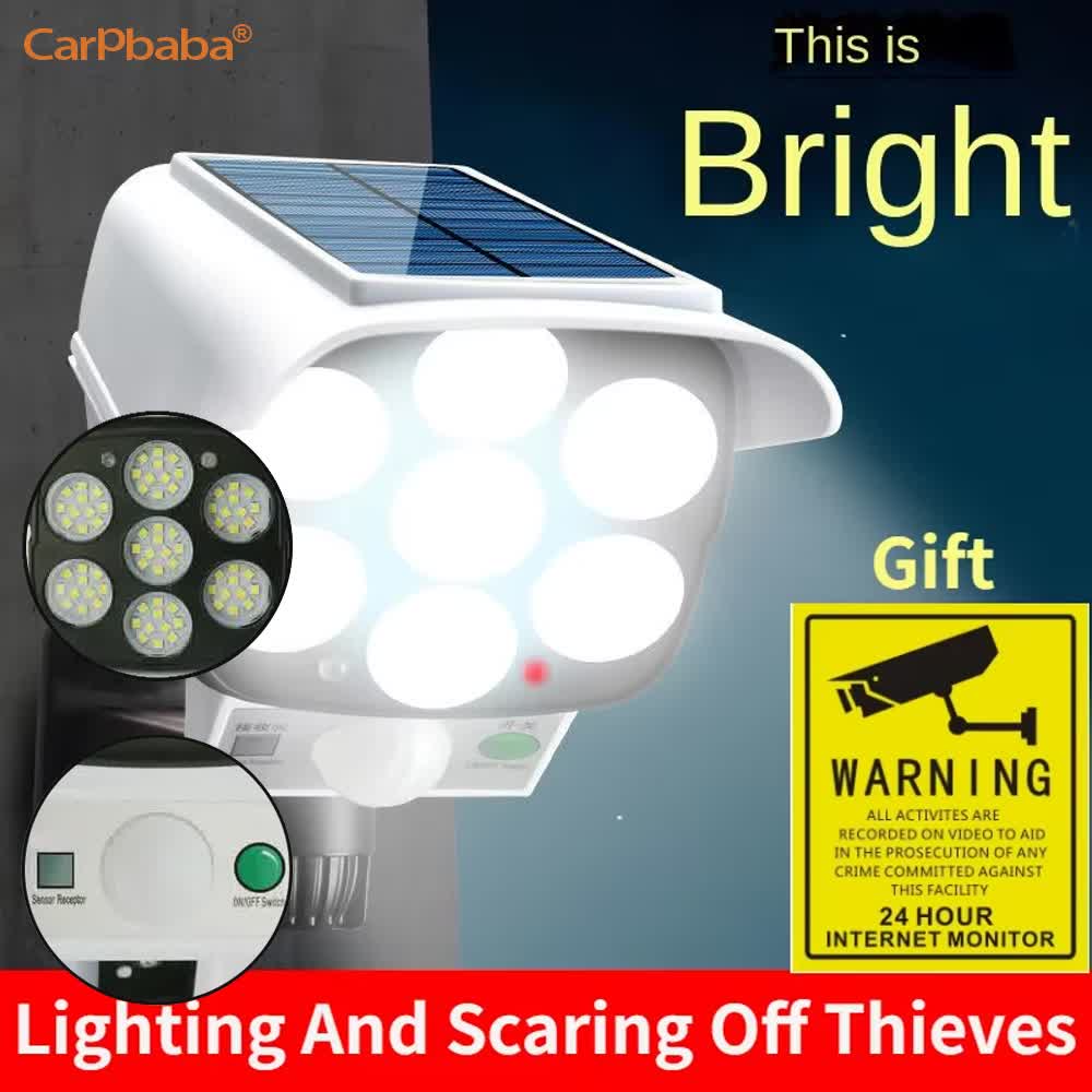 Luz solar ao ar livre sensor d - Home Security Flood Lights avaliação e preço